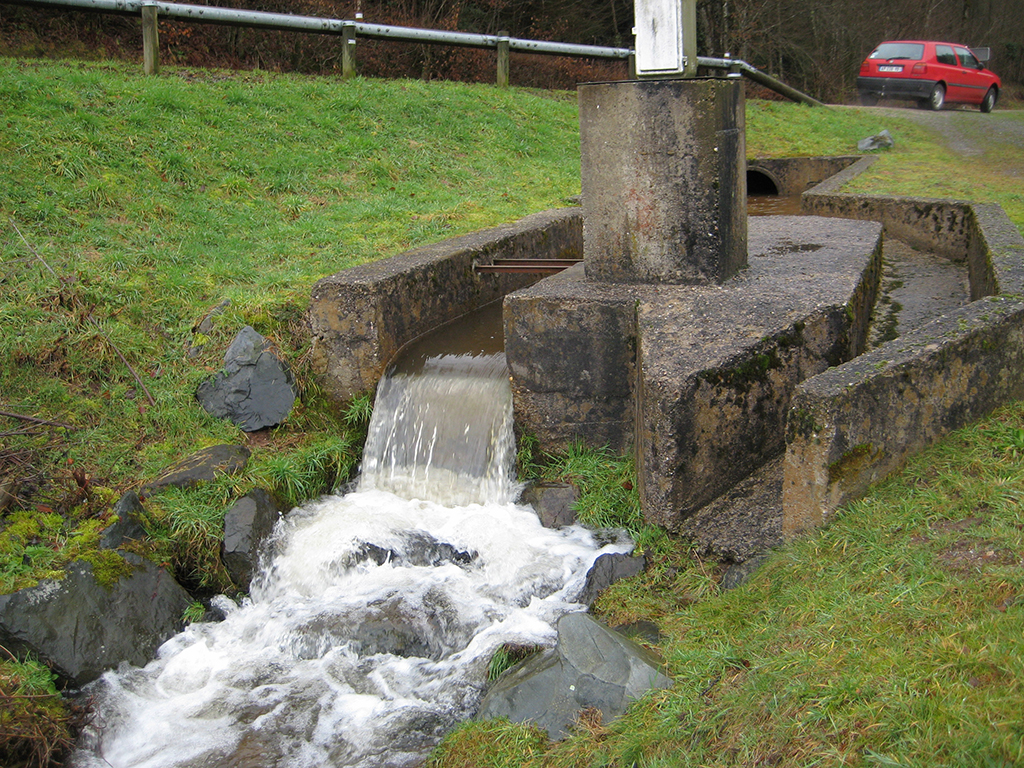 Ruisseau de Chararupt avant la construction de la passe à poissons